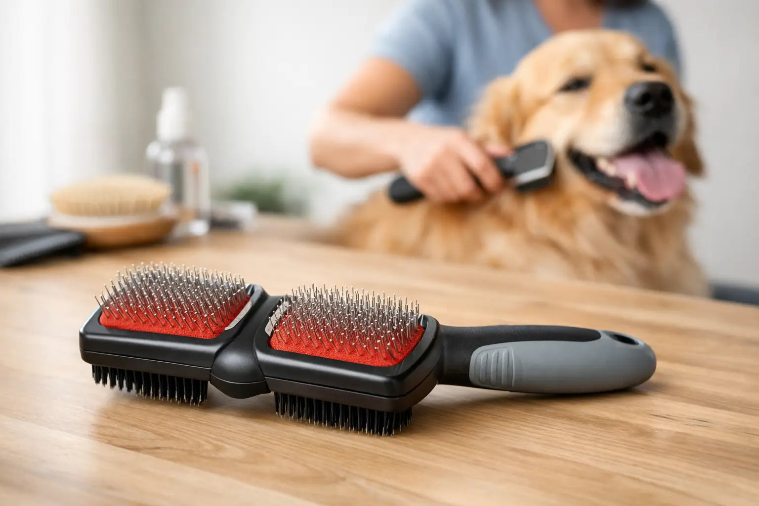 Double Head Slicker Brush for Easier Grooming