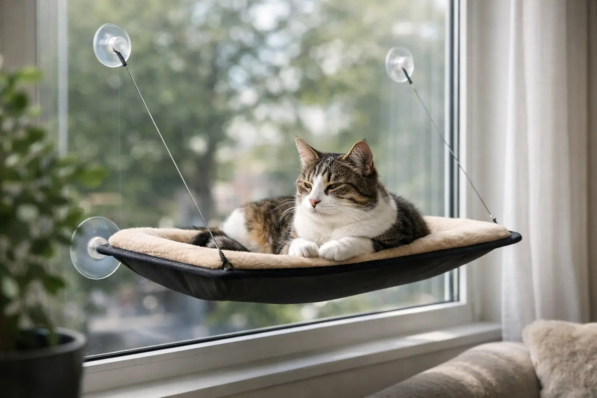 How a Cat Window Hammock Bed Helps Indoor Cats