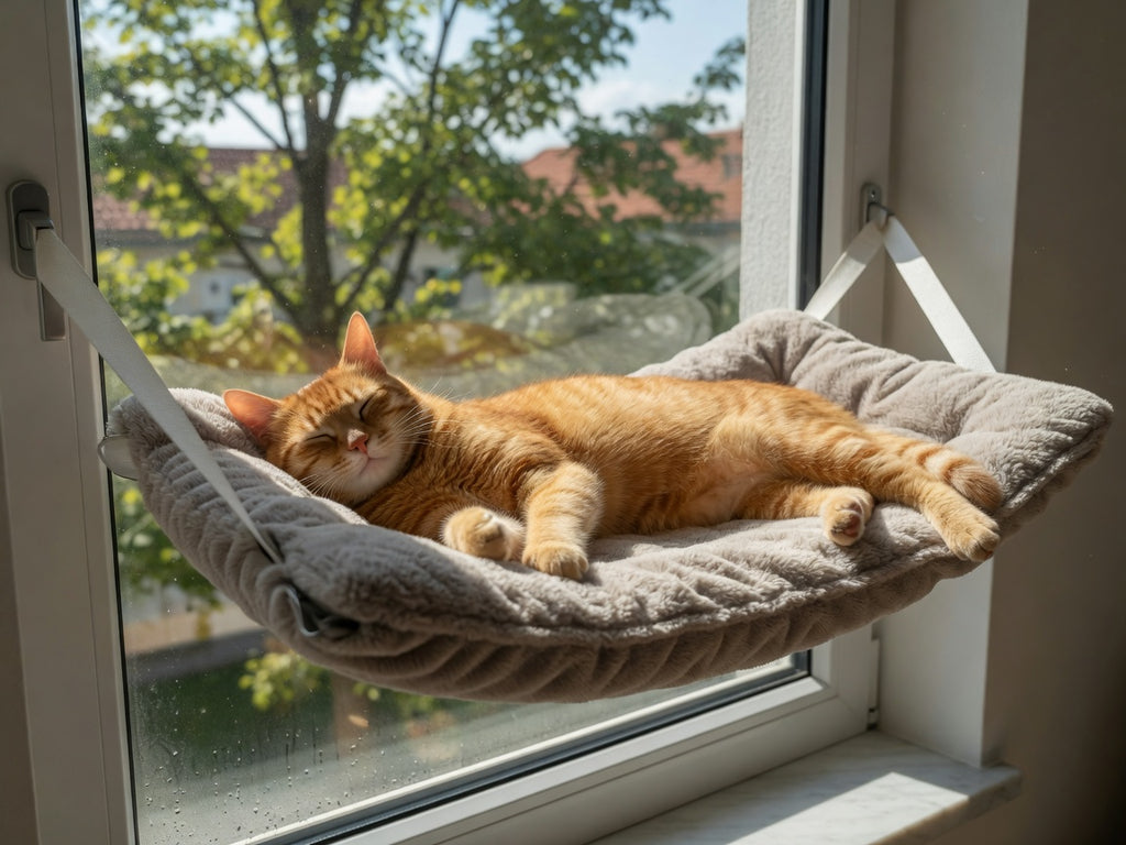 Cozy Window Hammock Bed for Curious Cats