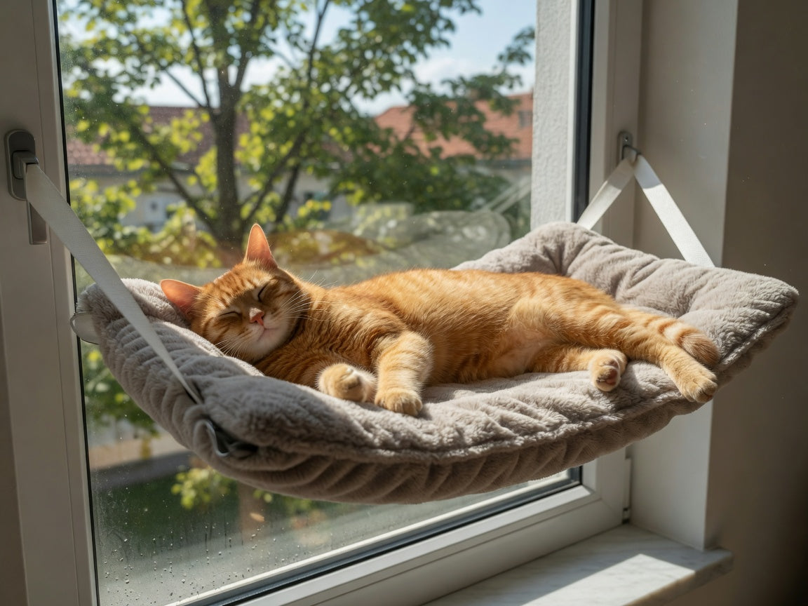 Cozy Window Hammock Bed for Curious Cats