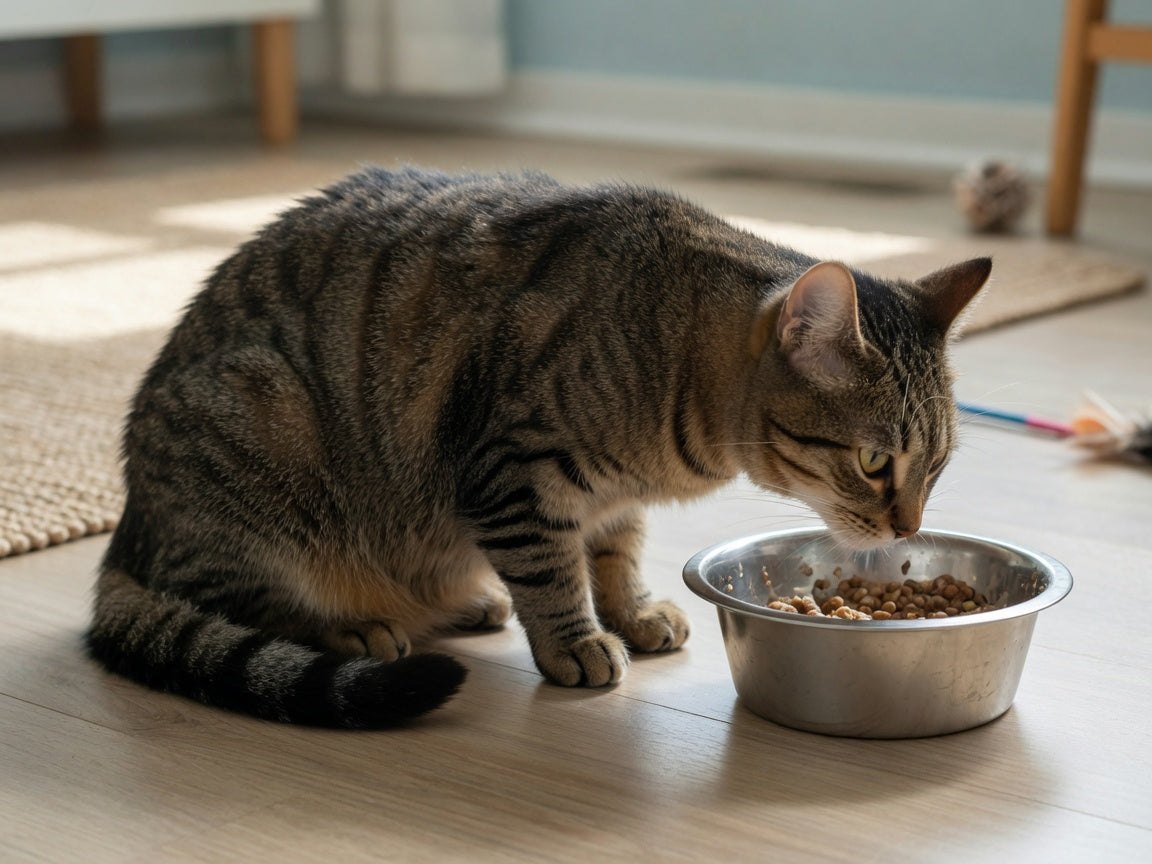 Whisker-Friendly Stainless Steel Feeding Bowl for Cats
