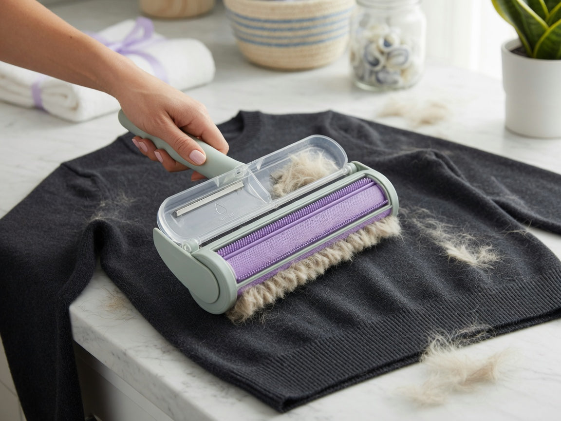 2-in-1 Self-Cleaning Pet Hair Remover & Lint Roller