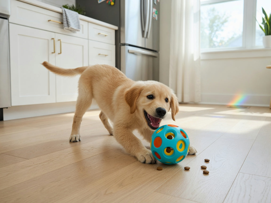 Interactive Slow Feeder Puzzle Ball for Happy Dogs