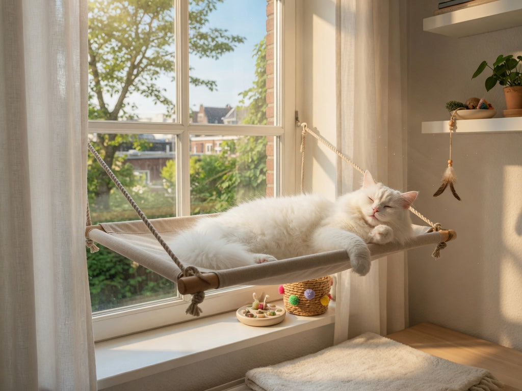 Cozy Window Hammock Bed for Curious Cats