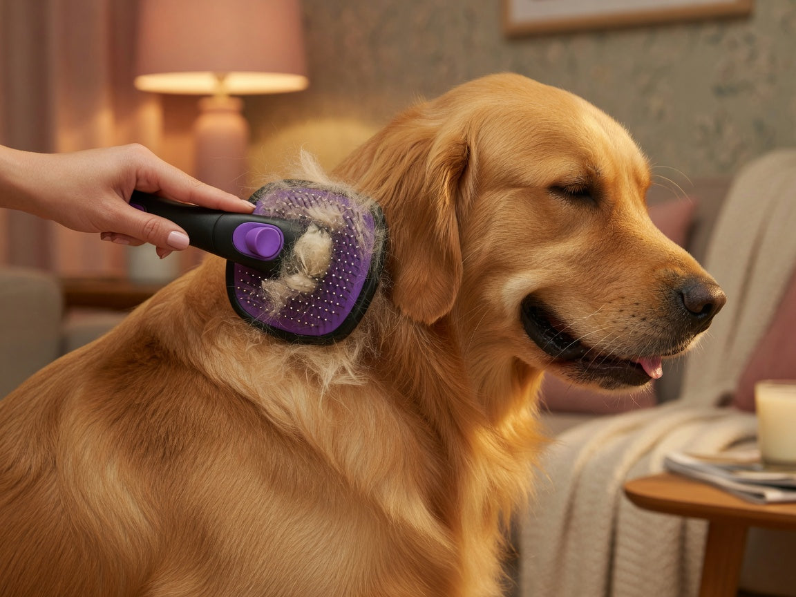 Double Head Self-Cleaning Slicker Brush for Cats & Dogs