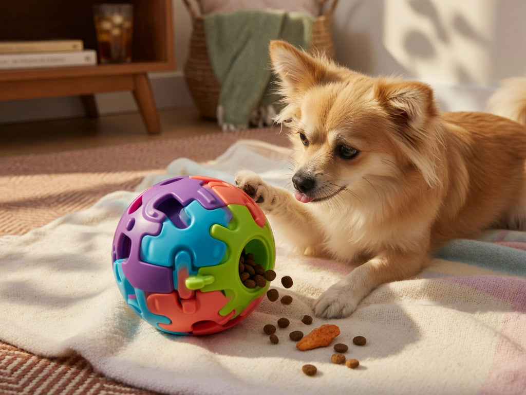 Interactive Slow Feeder Puzzle Ball for Happy Dogs